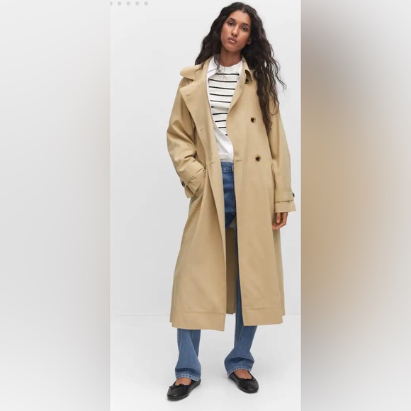 NWT Mango Fluid tencel trench coat size M - Picture 3 of 7